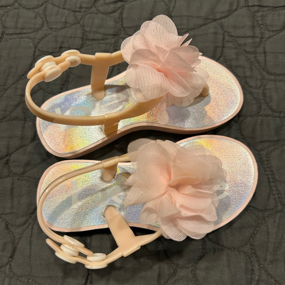 Bebe Kids Pink Floral Sandals - Picture 2 of 7
